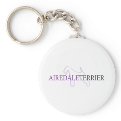 Airedale Terrier Inked Keychains by doggeddogdom