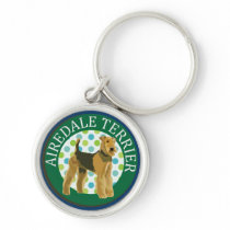 Airedale terrier keychain