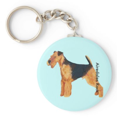 Airedale Terrier Key Chain by abquisto