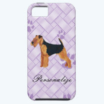 Airedale Terrier Lavendar Weave casemate cases