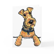 Airedale Terrier Line Art Card