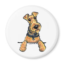 Airedale Terrier Line Art Refrigerator Magnet