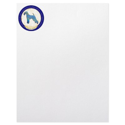 Airedale Terrier Medallion Letterhead by jaisjewels