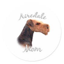 Airedale Terrier Mom 2 stickers