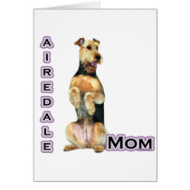 Airedale Terrier Mom 4 cards by GreyWolfCreation Airedale Terrier Mom 4 cards