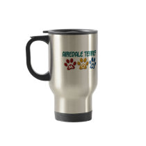 AIREDALE TERRIER MOM Paw Print mugs