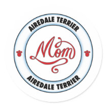 AIREDALE TERRIER mom stickers