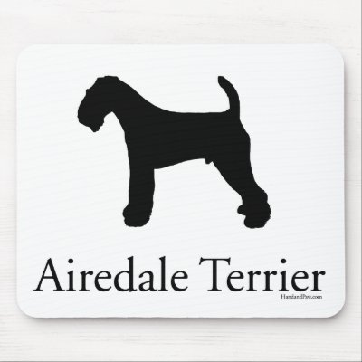 Airedale Terrier Mousepad by handandpaw