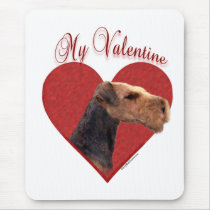 Airedale Terrier My Valentine mousepads by GreyWolfCreation Airedale Terrier My Valentine mousepads