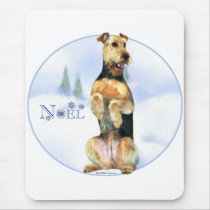Airedale Terrier Noel mousepads by GreyWolfCreation Airedale Terrier Noel mousepads