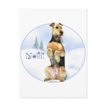 Airedale Terrier Noel postcards