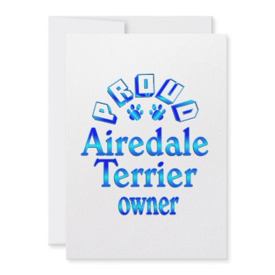 Airedale Terrier Owner Personalized Announcements by TLArnold4
