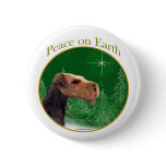 Airedale Terrier Peace Button