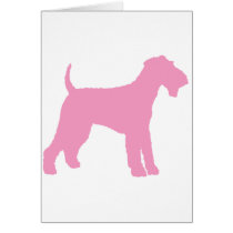 Airedale Terrier (pink) Card