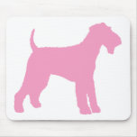Airedale Terrier (pink) Mouse Pads