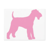 Airedale Terrier (pink) Post Cards