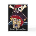 Airedale Terrier Pirate Cards by Art_by_Joanne Airedale Terrier Pirate Cards