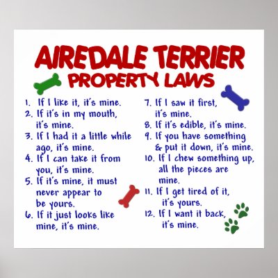 AIREDALE TERRIER PL2 PRINT by poochloverstuff