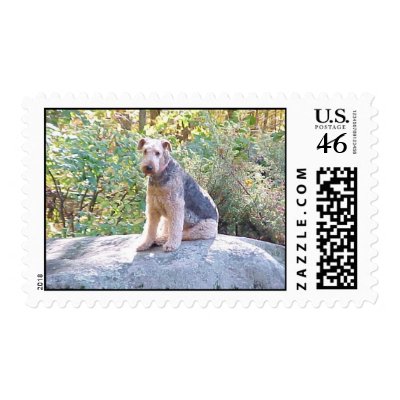 AIREDALE TERRIER POSTAGE STAMPS by Blanche4