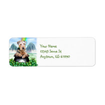 Airedale Terrier Pot of Gold Labels labels