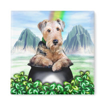 Airedale Terrier Pot of Gold Magnet