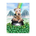Airedale Terrier Pot of Gold Postcard