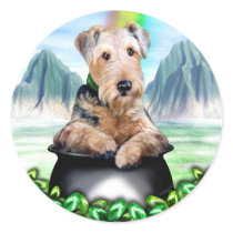 Airedale Terrier Pot of Gold stickers