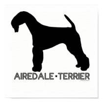 Airedale Terrier Print by dogsilhouettes Airedale Terrier Print