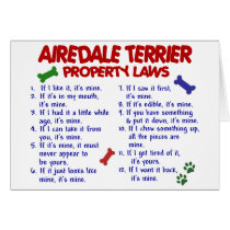 AIREDALE TERRIER Property Laws 2 Cards
