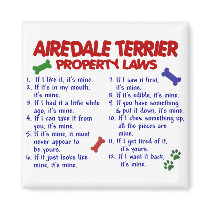 AIREDALE TERRIER Property Laws 2 magnets by poochloverstuff AIREDALE TERRIER Property Laws 2 magnets