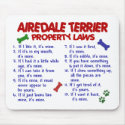 AIREDALE TERRIER Property Laws 2 mousepads by poochloverstuff AIREDALE TERRIER Property Laws 2 mousepads