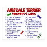 AIREDALE TERRIER Property Laws 2 Post Card