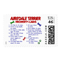 AIREDALE TERRIER Property Laws 2 Postage Stamps