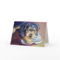Airedale Terrier Pup Cards by Dogartist Airedale Terrier Pup Cards