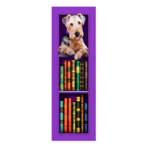 Airedale Terrier Purple Bookmark business cards by TeacherTools Airedale Terrier Purple Bookmark business cards