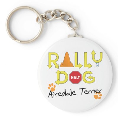 Airedale Terrier Rally Dog Key Chains by MenagerieMayhem