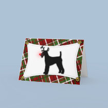 Airedale Terrier Reindeer Christmas Card