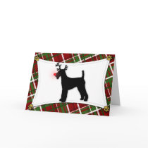 Airedale Terrier Reindeer Christmas Card