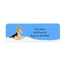 Airedale Terrier Reindeer Labels labels