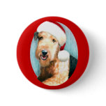 Airedale Terrier Santa Buttons