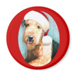 Airedale Terrier Santa Magnet