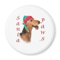Airedale Terrier Santa Paws Magnets