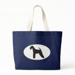 Airedale Terrier Silhouette Canvas Bag
