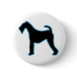 Airedale Terrier Silhouette Button