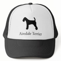 Airedale Terrier Silhouette hats by handandpaw Airedale Terrier Silhouette hats