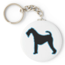Airedale Terrier Silhouette Key Chains