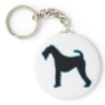 Airedale Terrier Silhouette Key Chains