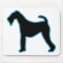 Airedale Terrier Silhouette mousepad