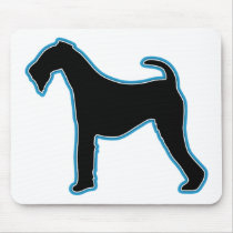 Airedale Terrier Silhouette Mousepads