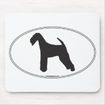 Airedale Terrier Silhouette mousepads by dogwiregifts Airedale Terrier Silhouette mousepads